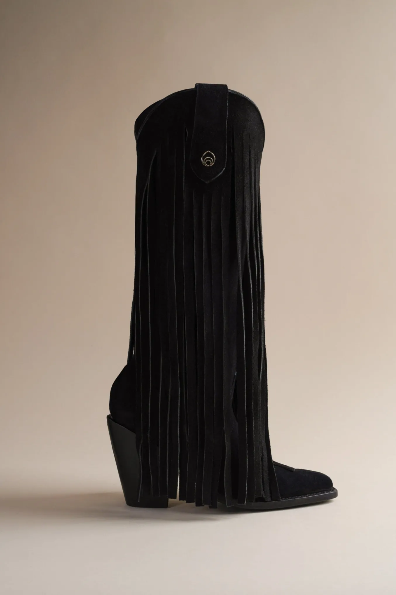 Atlas Boots In Fringe In Midnight