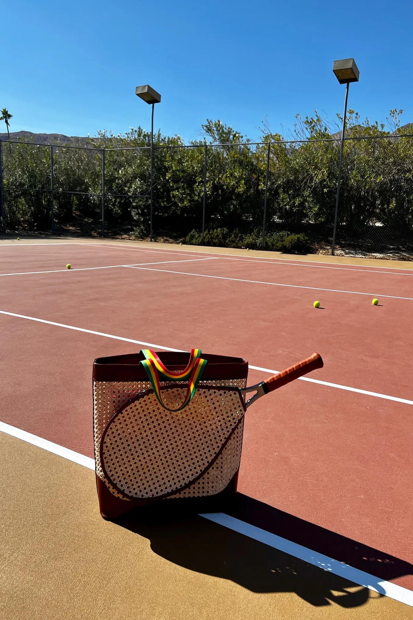 Negril Tennis Club Tote In Rattan