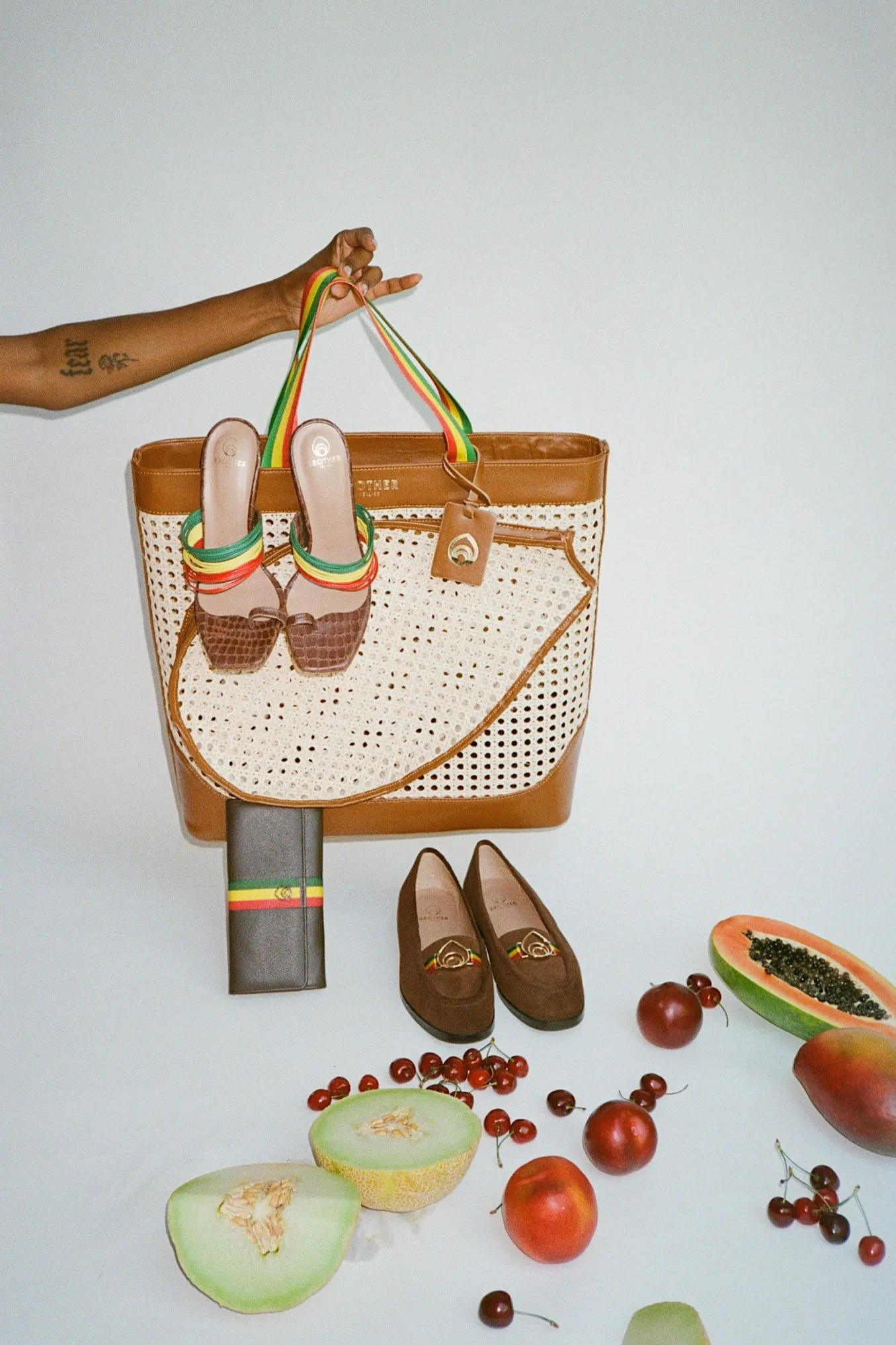 Negril Tennis Club Tote In Rattan