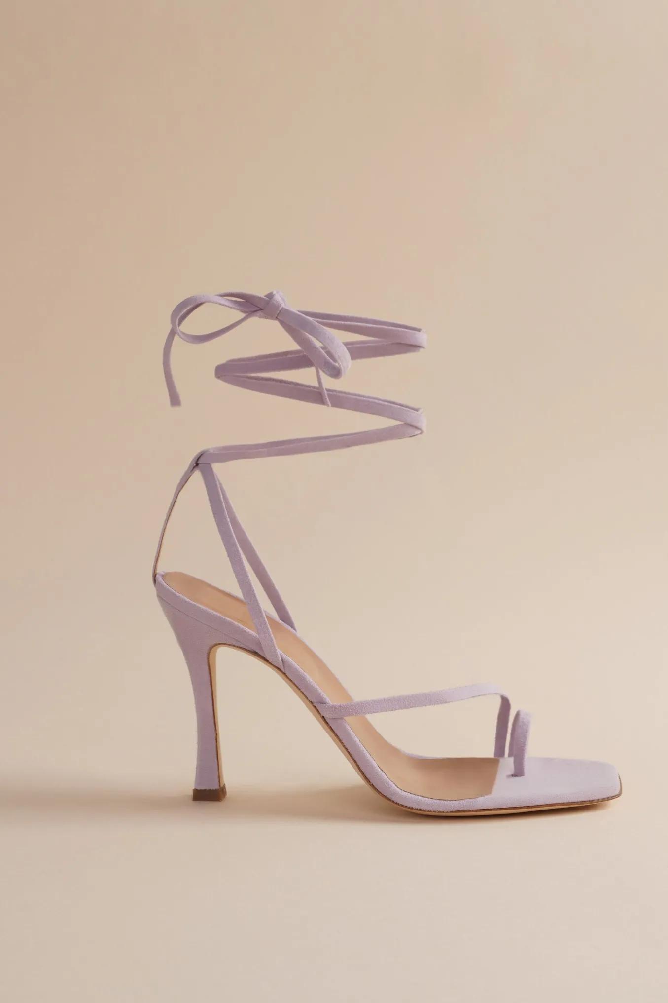 Bike Shoe In Lavender Suede