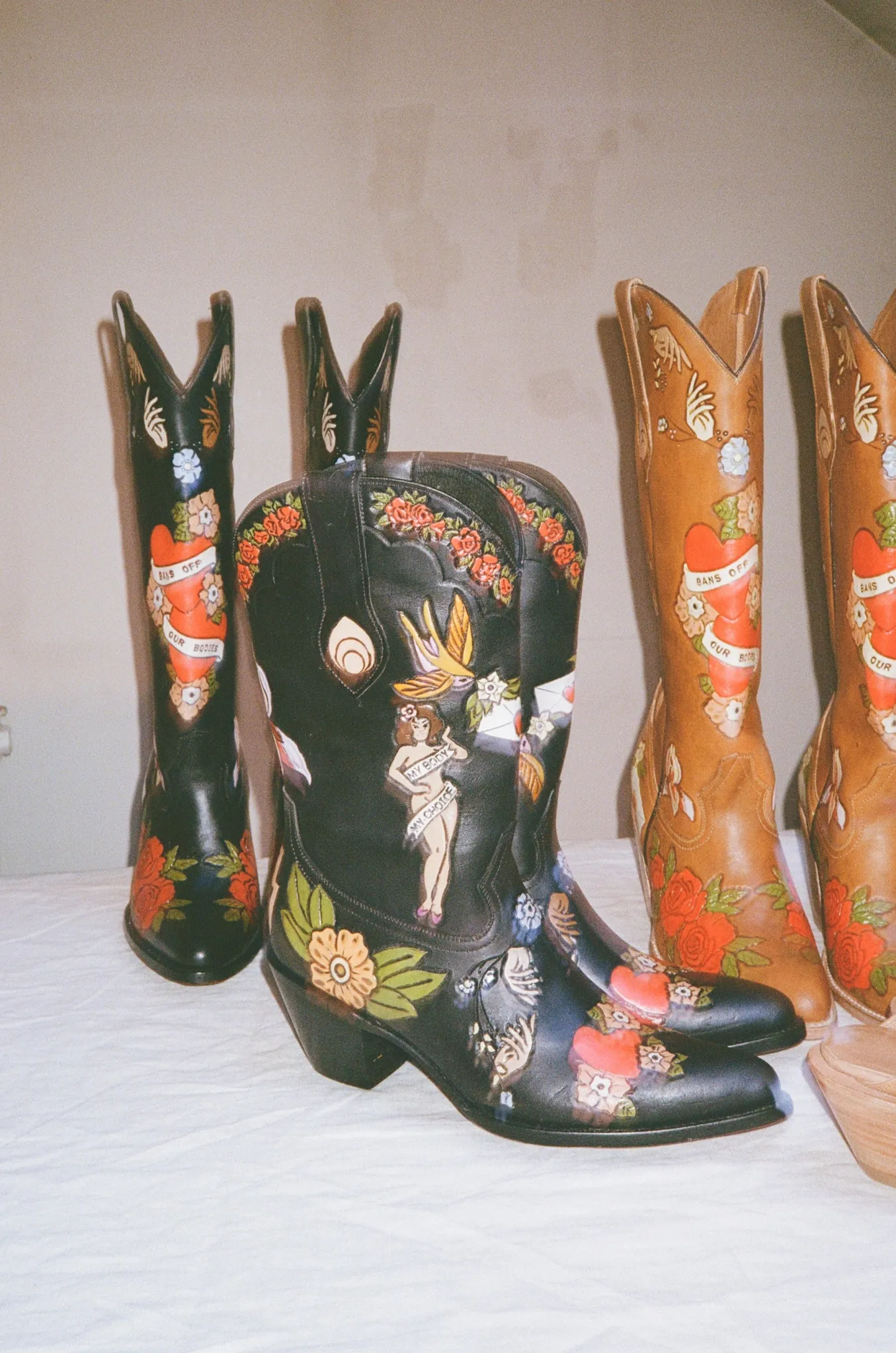 My Body My Choice Doodle Cowboy Bootie