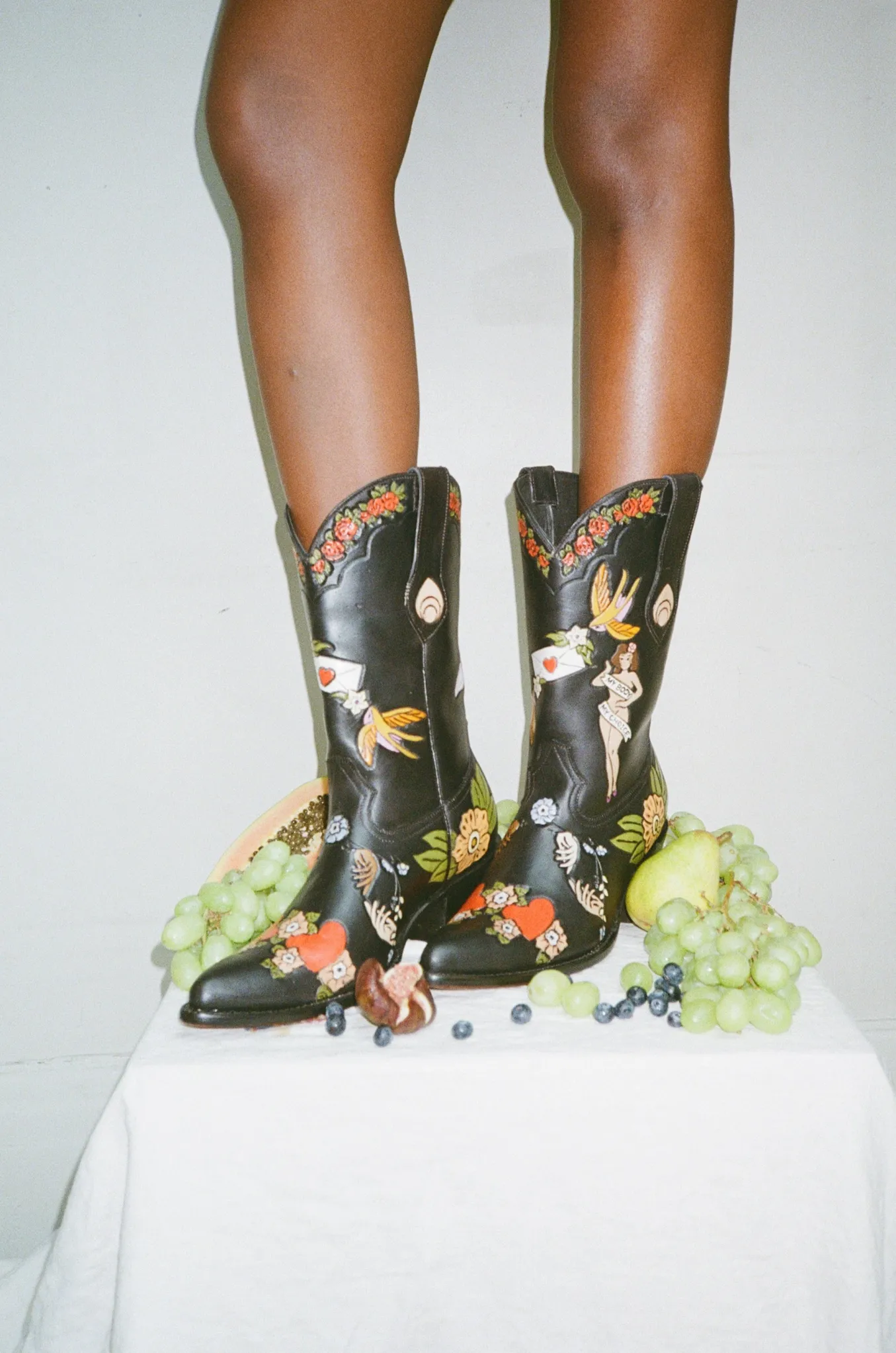 My Body My Choice Doodle Cowboy Bootie