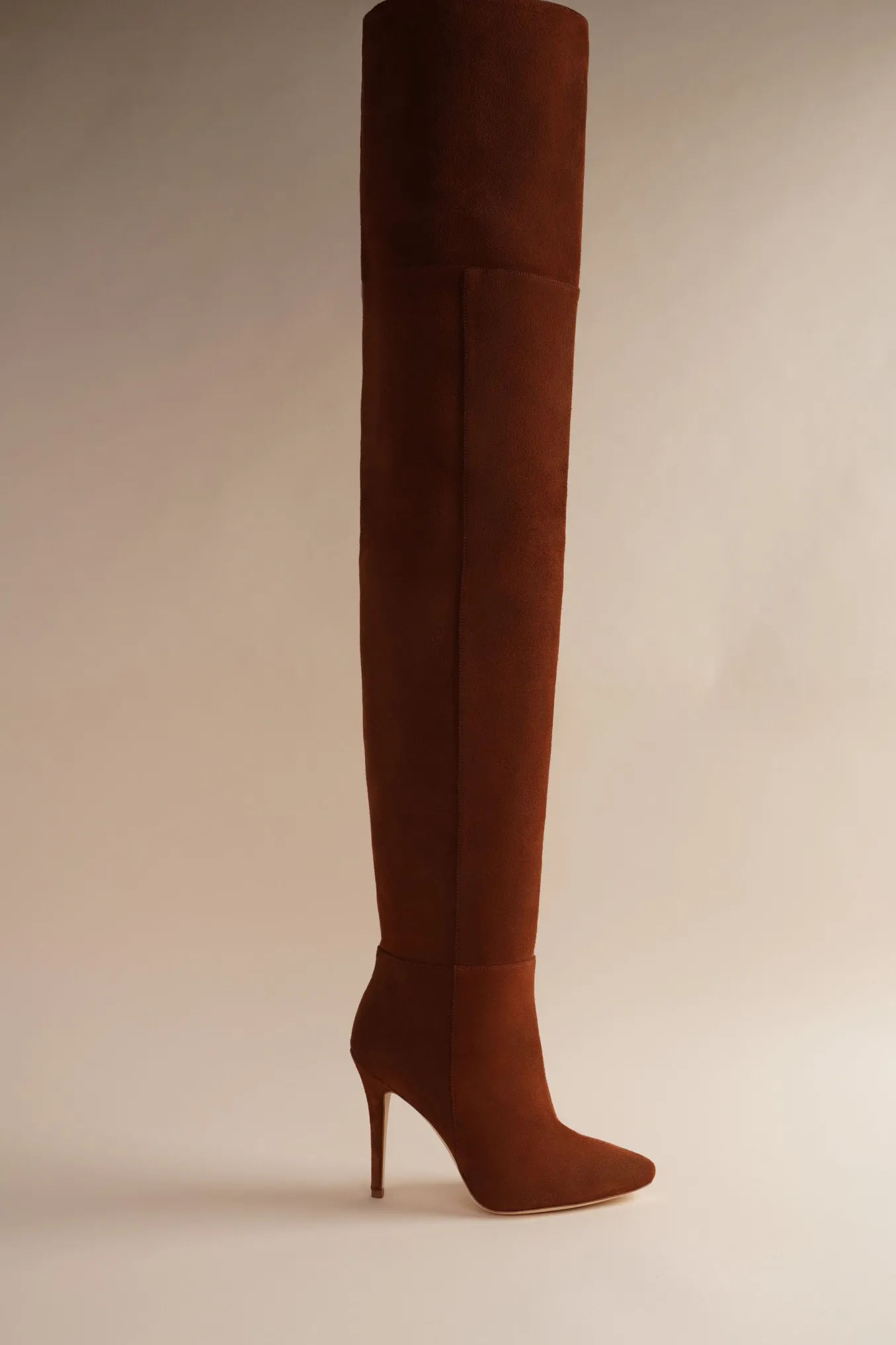 Allora Over The Knee Boot In Cognac Suede