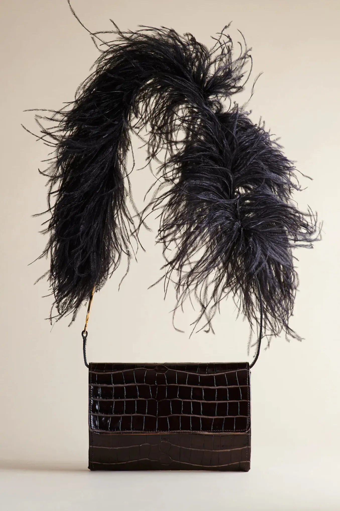 Lijadu Bird Bag In Espresso Croc