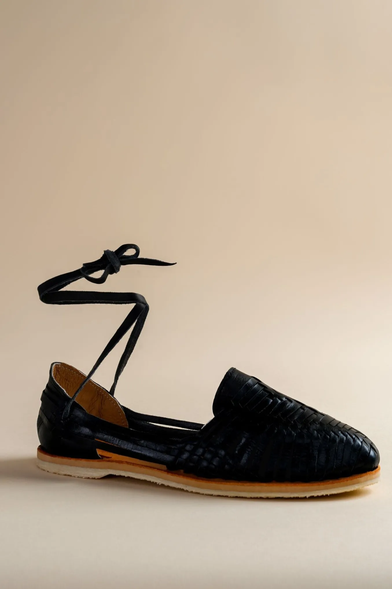 Black Lace Up Huarache