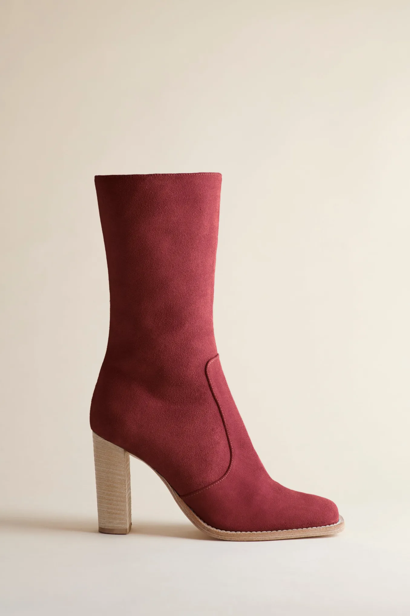 Lauryn Boot In Oxblood Suede