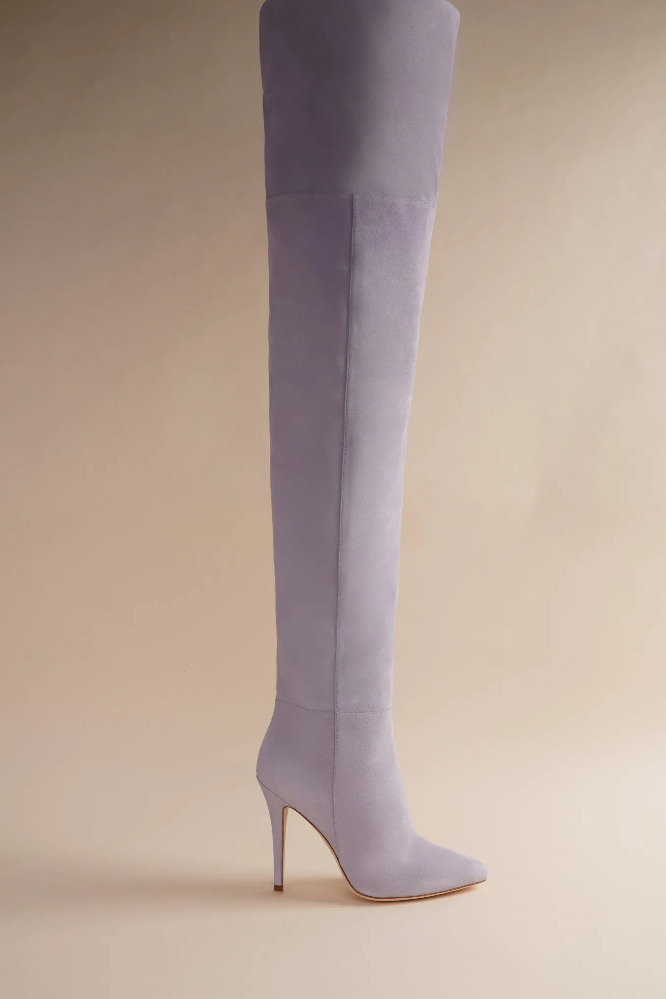 Allora Over The Knee Boot In Lavender Suede
