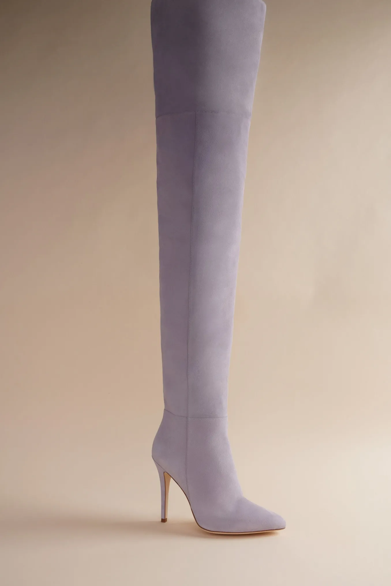 Allora Over The Knee Boot In Lavender Suede